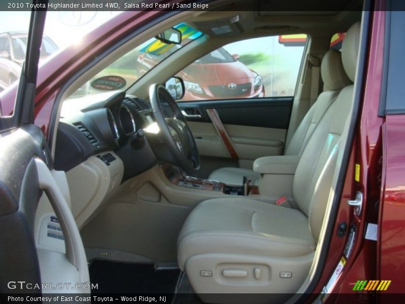 Salsa Red Pearl / Sand Beige 2010 Toyota Highlander Limited 4WD