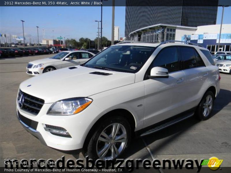 Arctic White / Black 2012 Mercedes-Benz ML 350 4Matic