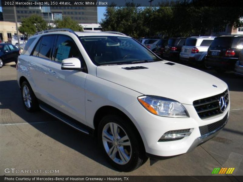 Arctic White / Black 2012 Mercedes-Benz ML 350 4Matic