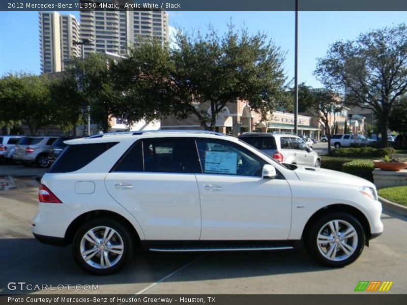 Arctic White / Black 2012 Mercedes-Benz ML 350 4Matic