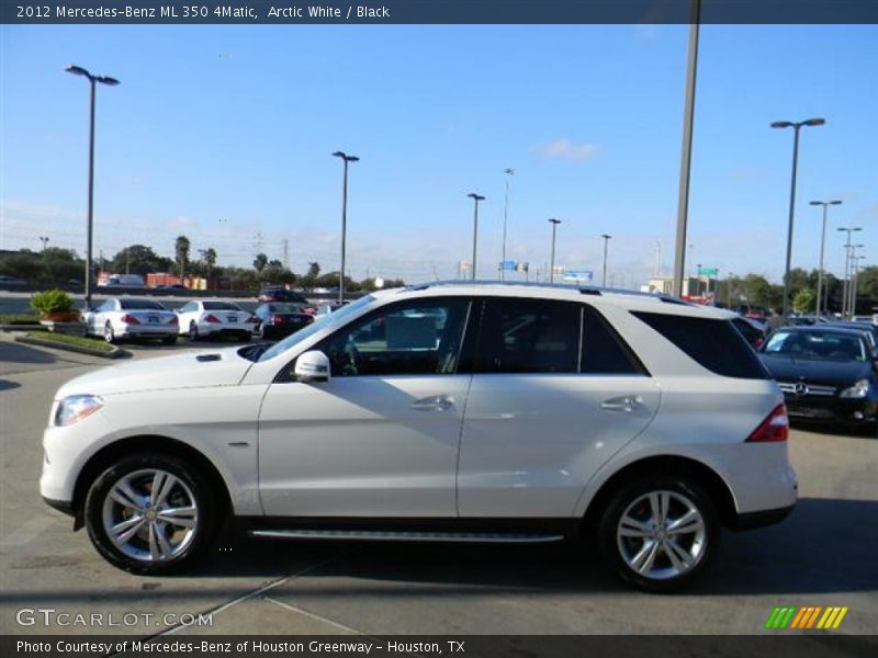Arctic White / Black 2012 Mercedes-Benz ML 350 4Matic