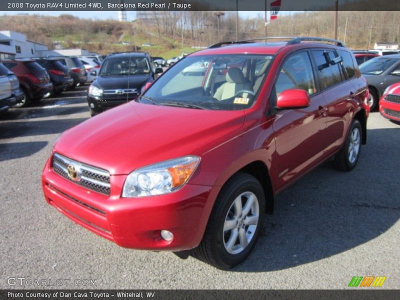 Barcelona Red Pearl / Taupe 2008 Toyota RAV4 Limited 4WD
