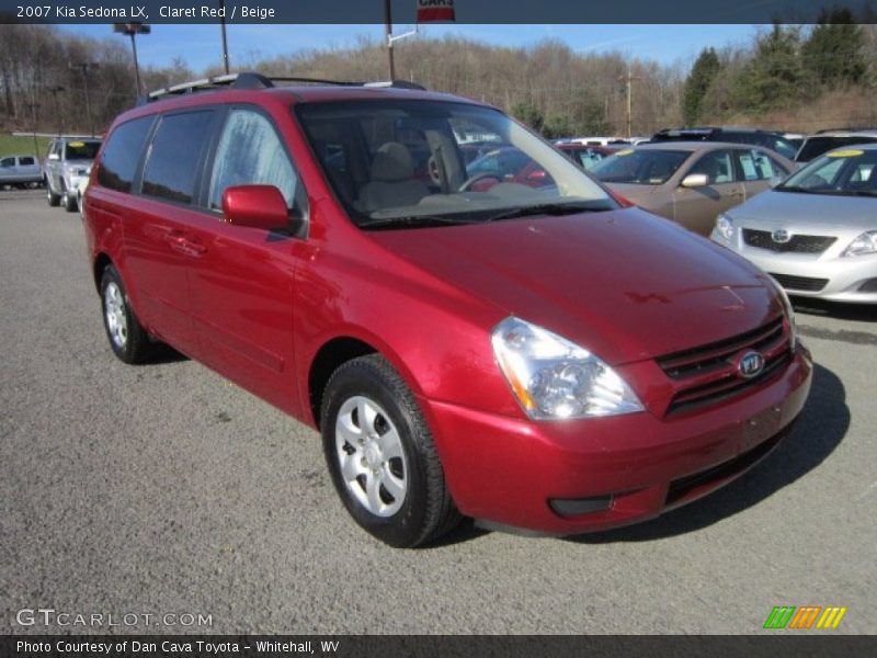 Claret Red / Beige 2007 Kia Sedona LX