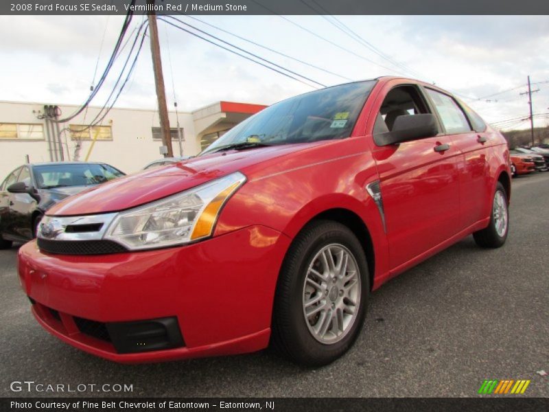 Vermillion Red / Medium Stone 2008 Ford Focus SE Sedan