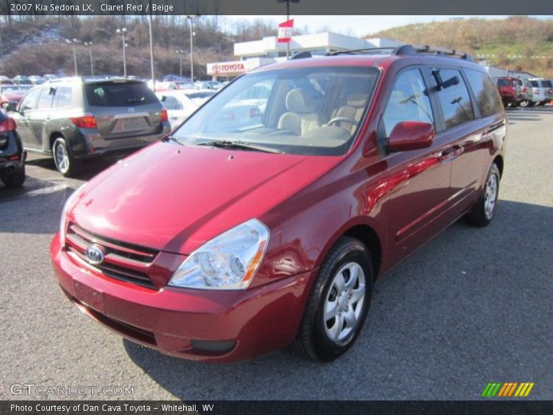 Claret Red / Beige 2007 Kia Sedona LX