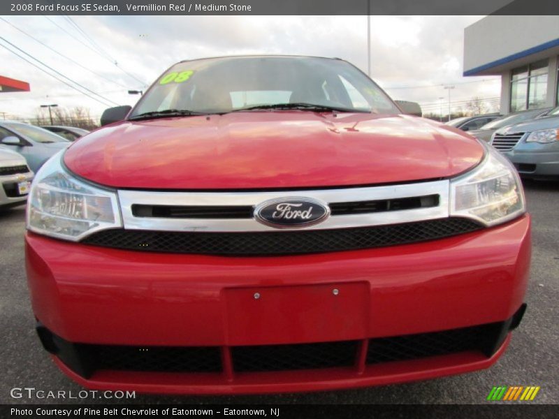 Vermillion Red / Medium Stone 2008 Ford Focus SE Sedan