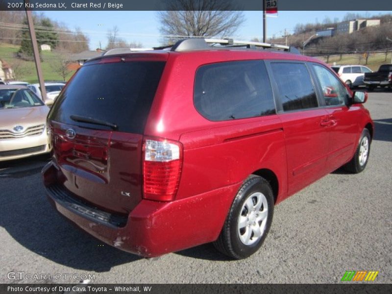 Claret Red / Beige 2007 Kia Sedona LX