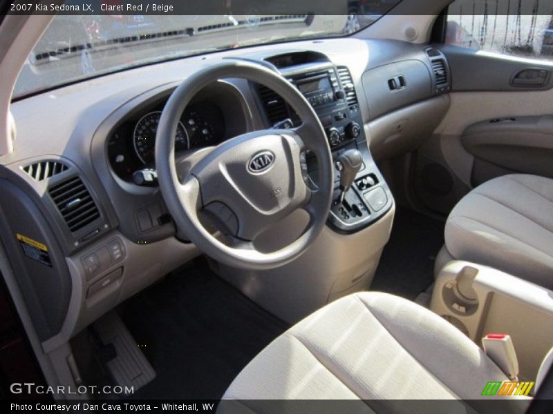 Claret Red / Beige 2007 Kia Sedona LX