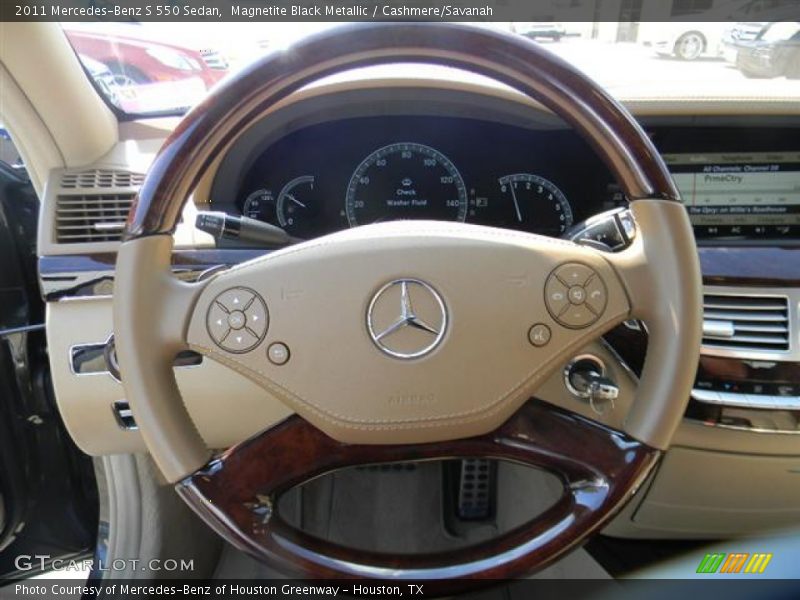 Magnetite Black Metallic / Cashmere/Savanah 2011 Mercedes-Benz S 550 Sedan