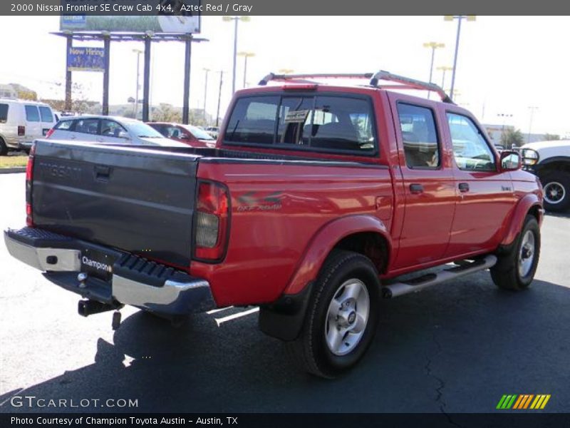 Aztec Red / Gray 2000 Nissan Frontier SE Crew Cab 4x4