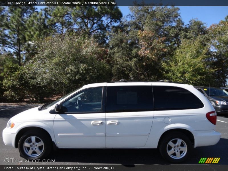 Stone White / Medium Slate Gray 2007 Dodge Grand Caravan SXT