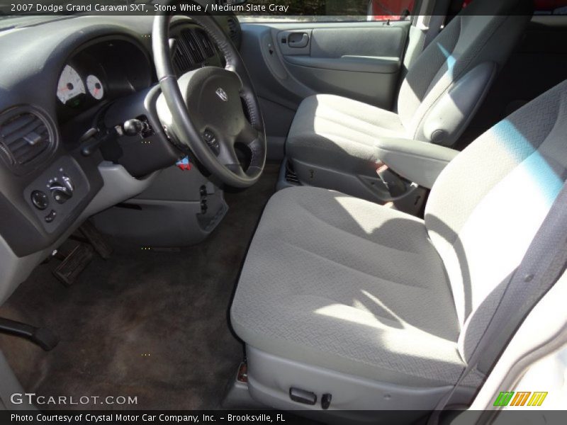 Stone White / Medium Slate Gray 2007 Dodge Grand Caravan SXT