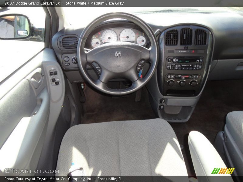 Stone White / Medium Slate Gray 2007 Dodge Grand Caravan SXT