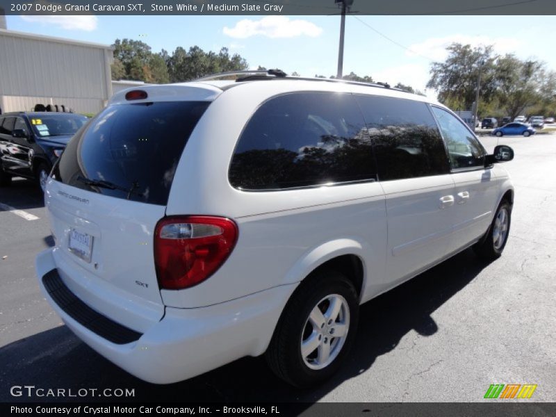Stone White / Medium Slate Gray 2007 Dodge Grand Caravan SXT