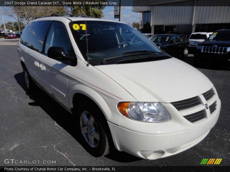 Stone White / Medium Slate Gray 2007 Dodge Grand Caravan SXT