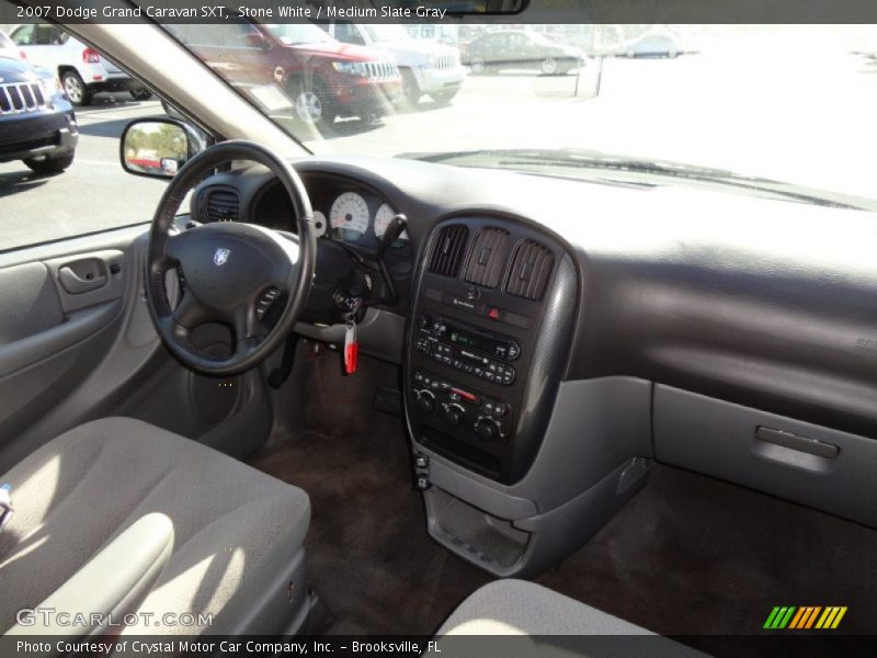 Stone White / Medium Slate Gray 2007 Dodge Grand Caravan SXT