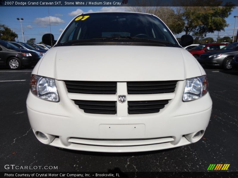Stone White / Medium Slate Gray 2007 Dodge Grand Caravan SXT