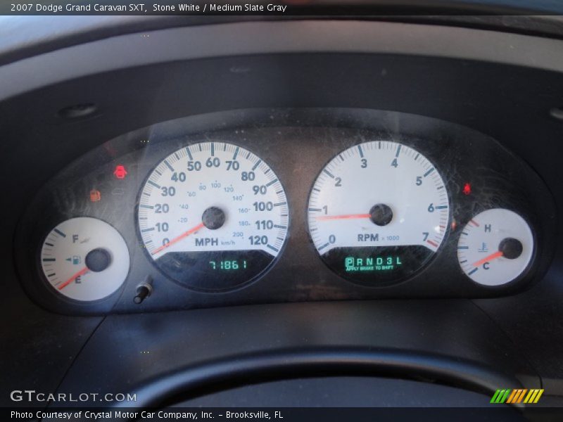 Stone White / Medium Slate Gray 2007 Dodge Grand Caravan SXT