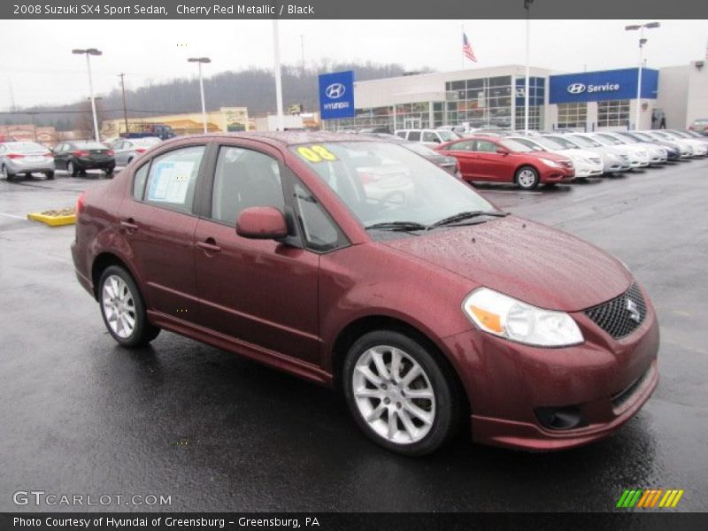 Cherry Red Metallic / Black 2008 Suzuki SX4 Sport Sedan