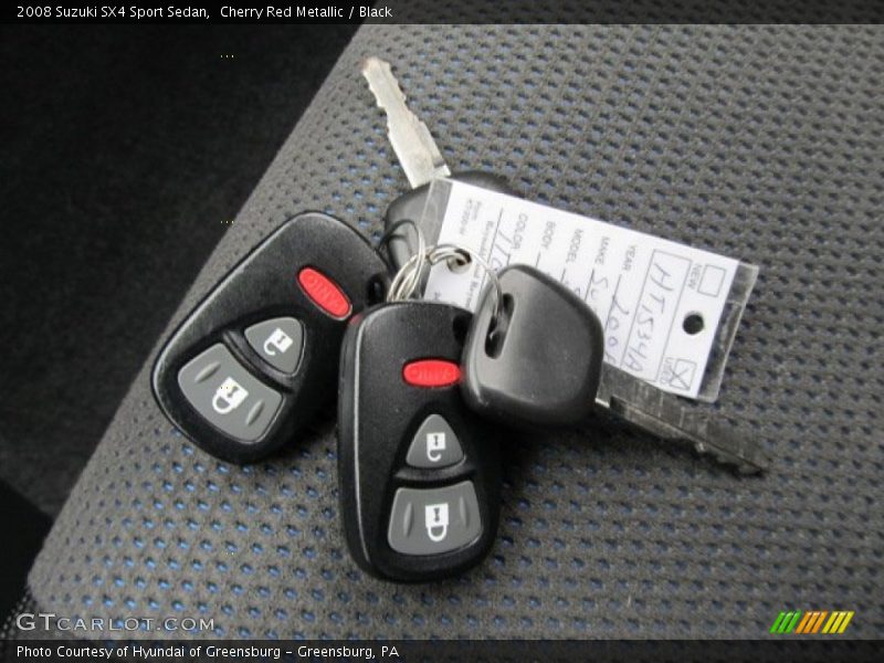 Cherry Red Metallic / Black 2008 Suzuki SX4 Sport Sedan