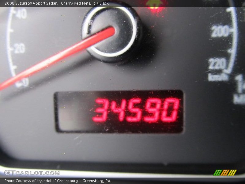 Cherry Red Metallic / Black 2008 Suzuki SX4 Sport Sedan