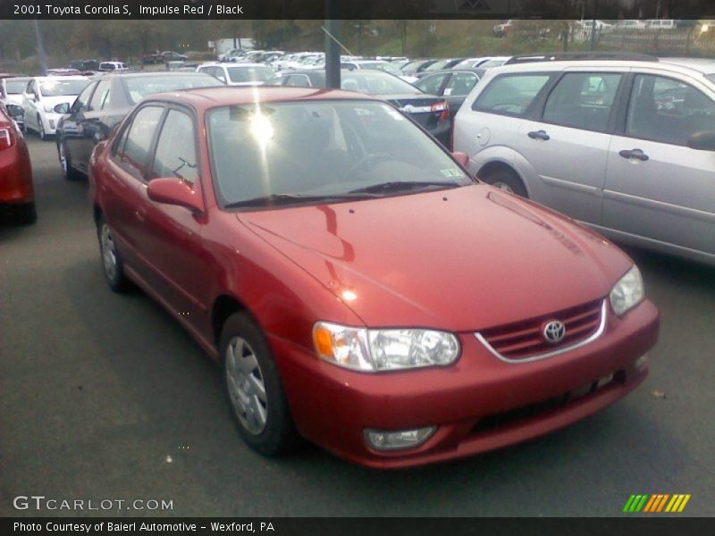 Impulse Red / Black 2001 Toyota Corolla S