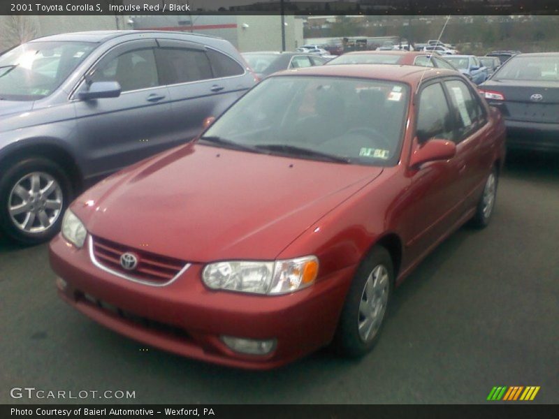 Impulse Red / Black 2001 Toyota Corolla S
