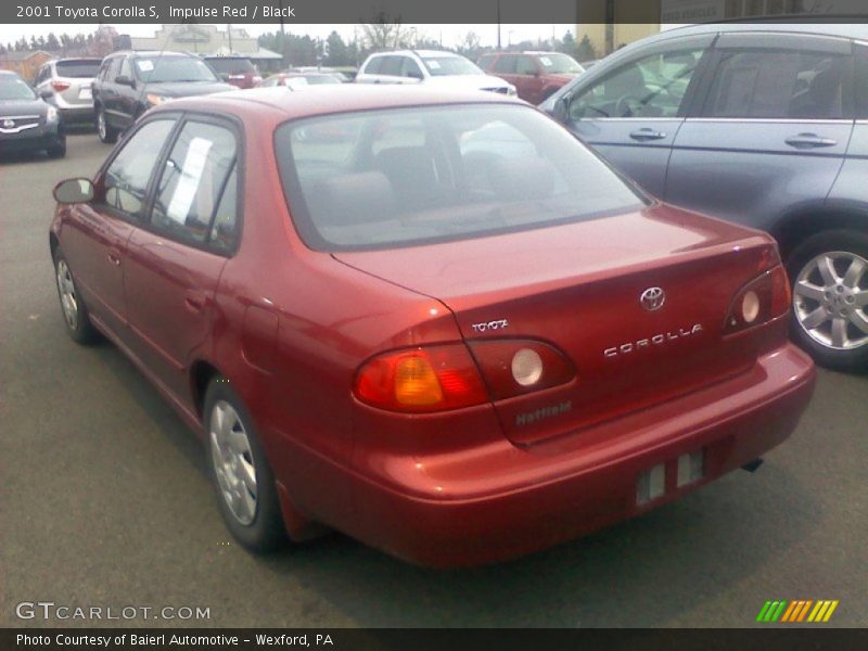 Impulse Red / Black 2001 Toyota Corolla S