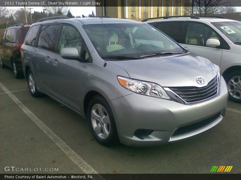 Silver Sky Metallic / Light Gray 2011 Toyota Sienna LE