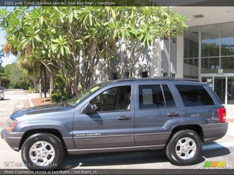 Steel Blue Pearl / Sandstone 2001 Jeep Grand Cherokee Laredo