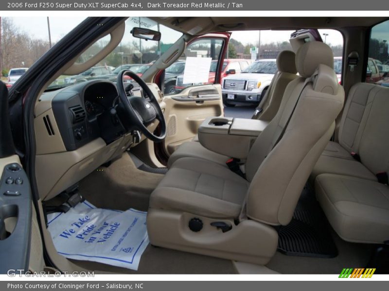 Dark Toreador Red Metallic / Tan 2006 Ford F250 Super Duty XLT SuperCab 4x4