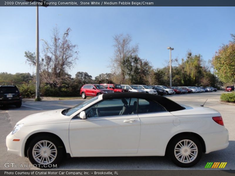 Stone White / Medium Pebble Beige/Cream 2009 Chrysler Sebring Touring Convertible