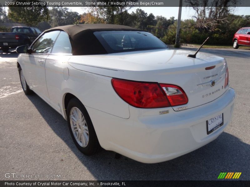 Stone White / Medium Pebble Beige/Cream 2009 Chrysler Sebring Touring Convertible