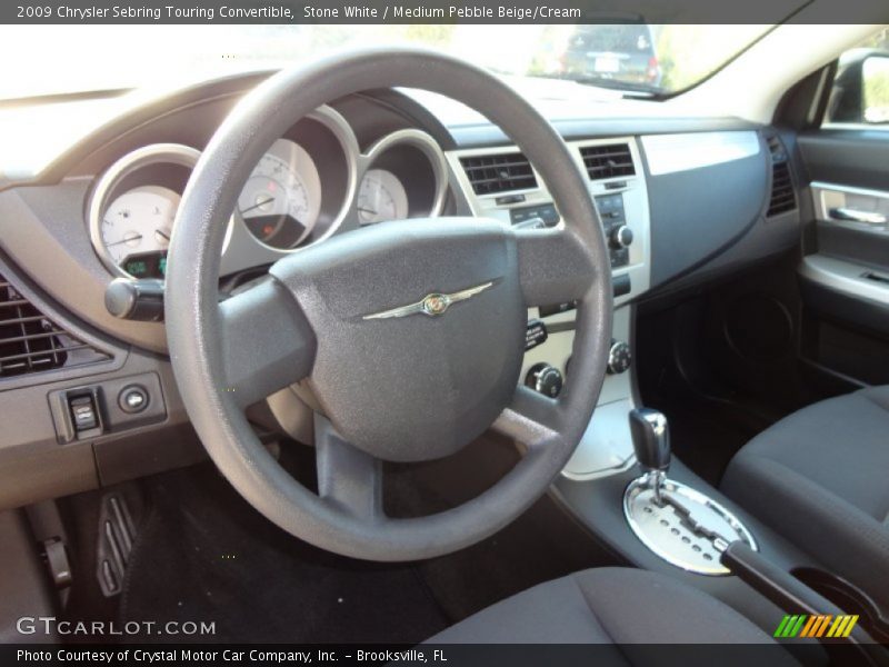 Stone White / Medium Pebble Beige/Cream 2009 Chrysler Sebring Touring Convertible