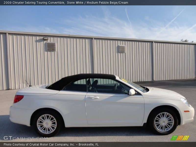 Stone White / Medium Pebble Beige/Cream 2009 Chrysler Sebring Touring Convertible