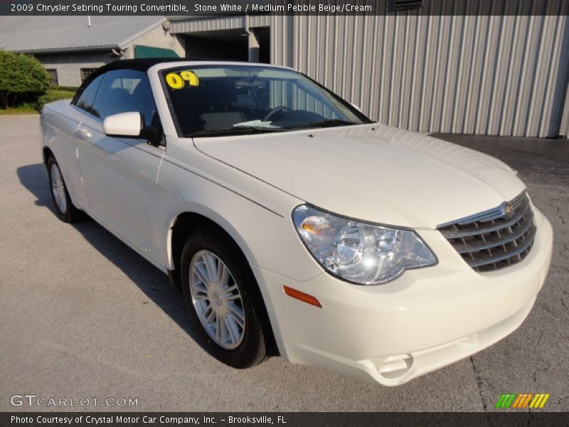 Stone White / Medium Pebble Beige/Cream 2009 Chrysler Sebring Touring Convertible