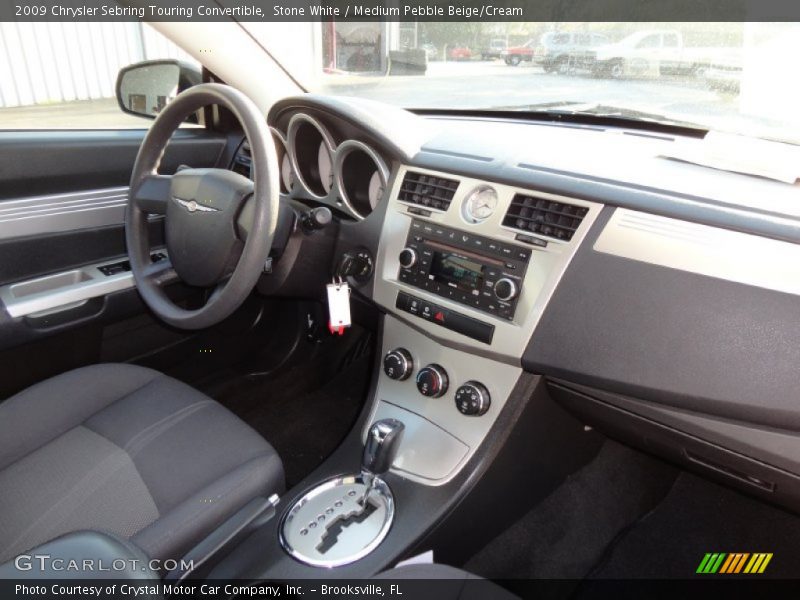 Stone White / Medium Pebble Beige/Cream 2009 Chrysler Sebring Touring Convertible