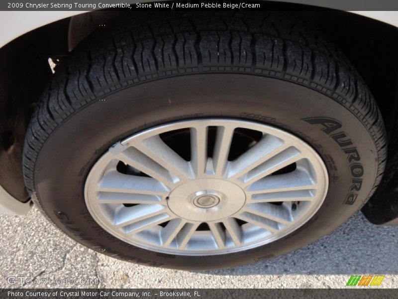 Stone White / Medium Pebble Beige/Cream 2009 Chrysler Sebring Touring Convertible