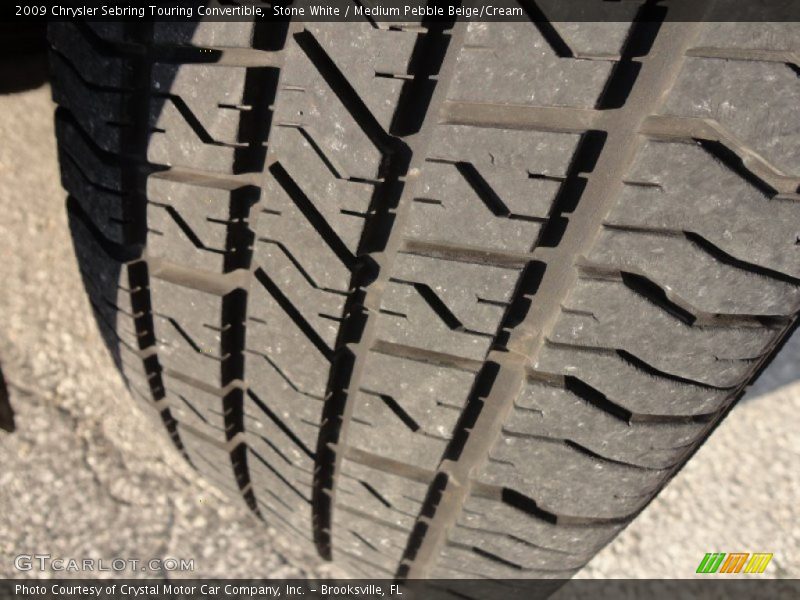 Stone White / Medium Pebble Beige/Cream 2009 Chrysler Sebring Touring Convertible