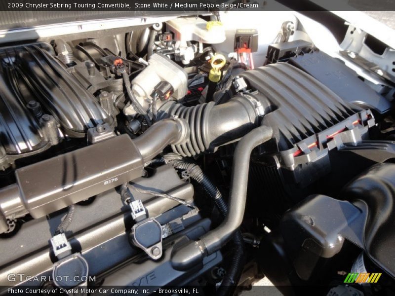 Stone White / Medium Pebble Beige/Cream 2009 Chrysler Sebring Touring Convertible
