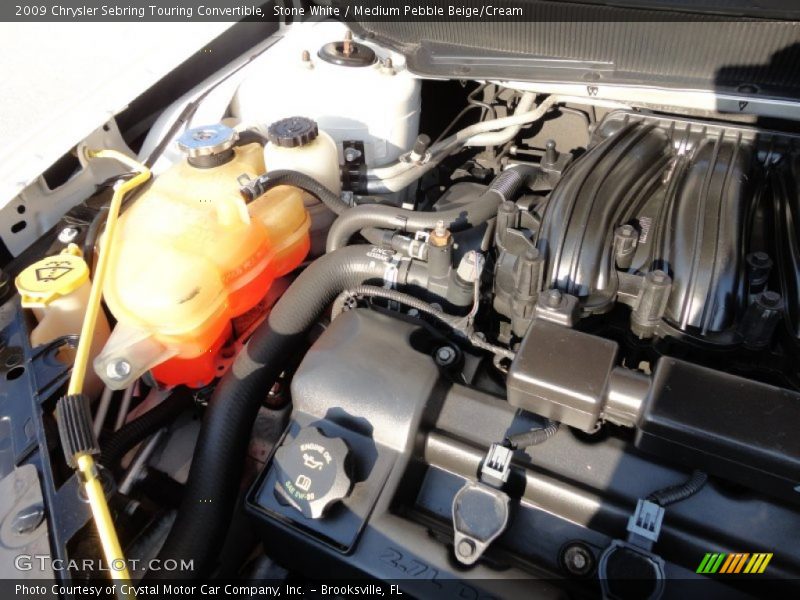 Stone White / Medium Pebble Beige/Cream 2009 Chrysler Sebring Touring Convertible