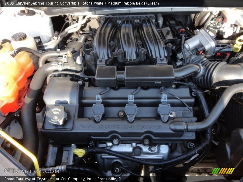Stone White / Medium Pebble Beige/Cream 2009 Chrysler Sebring Touring Convertible