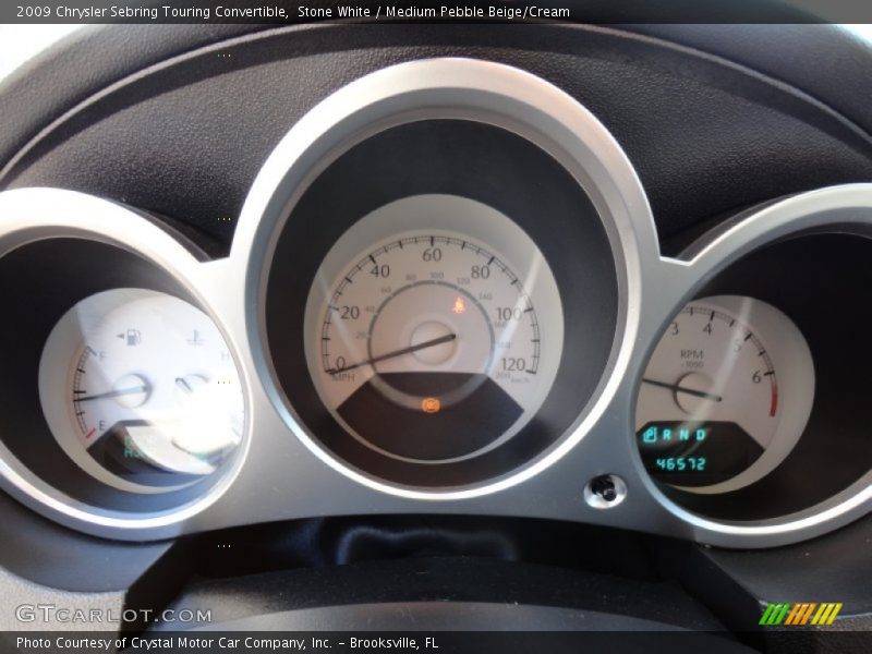 Stone White / Medium Pebble Beige/Cream 2009 Chrysler Sebring Touring Convertible