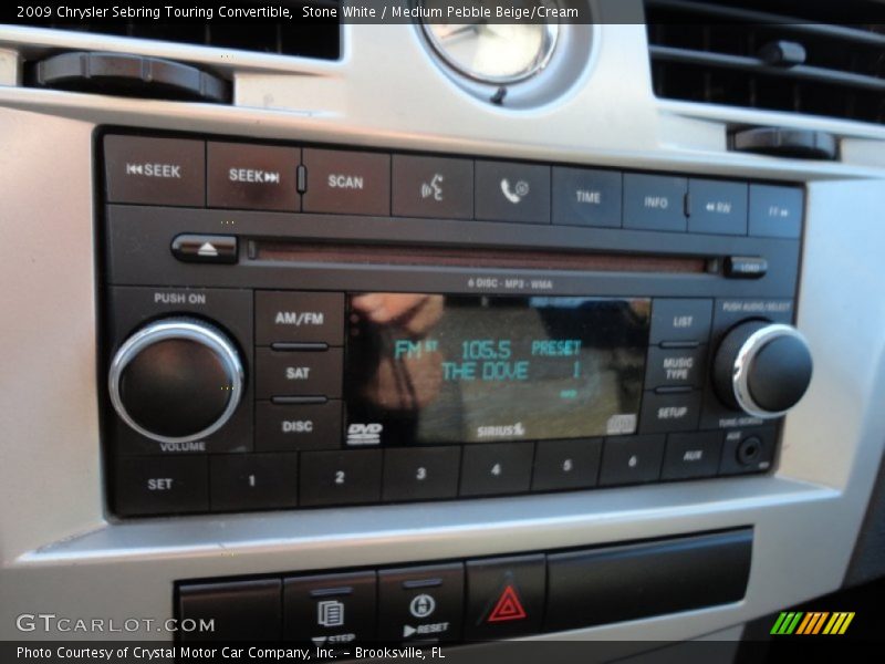 Stone White / Medium Pebble Beige/Cream 2009 Chrysler Sebring Touring Convertible