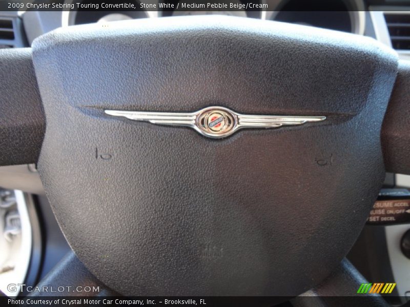 Stone White / Medium Pebble Beige/Cream 2009 Chrysler Sebring Touring Convertible