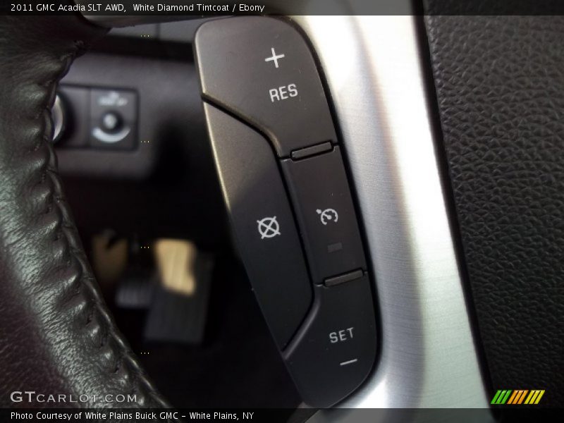 White Diamond Tintcoat / Ebony 2011 GMC Acadia SLT AWD