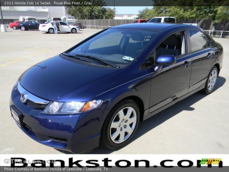 Royal Blue Pearl / Gray 2011 Honda Civic LX Sedan