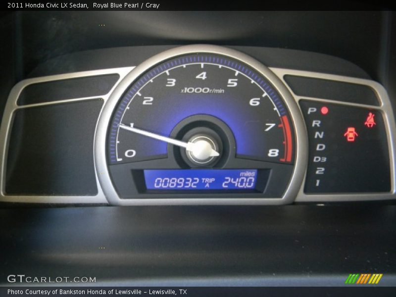 Royal Blue Pearl / Gray 2011 Honda Civic LX Sedan