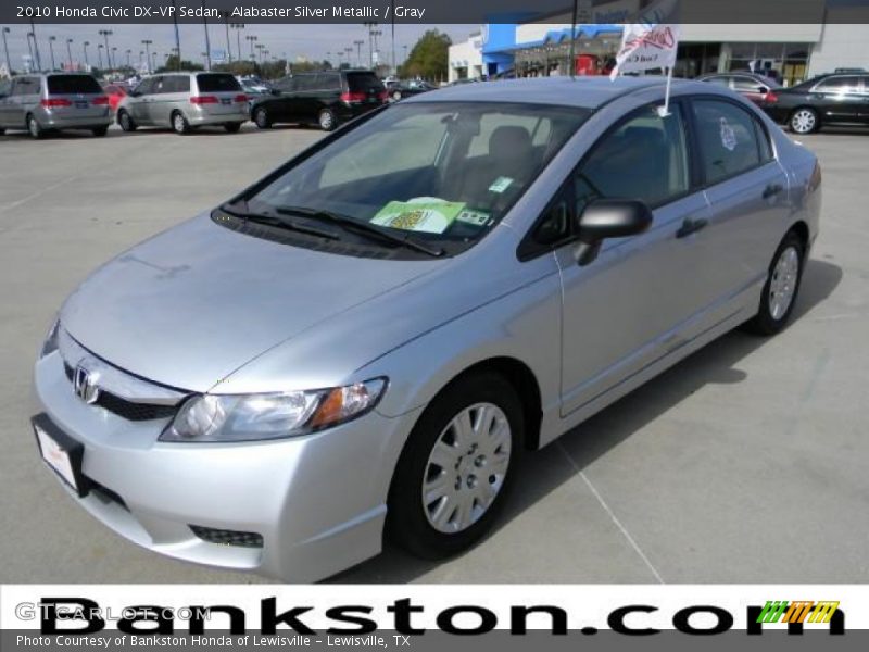 Alabaster Silver Metallic / Gray 2010 Honda Civic DX-VP Sedan