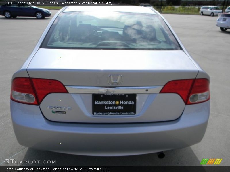 Alabaster Silver Metallic / Gray 2010 Honda Civic DX-VP Sedan